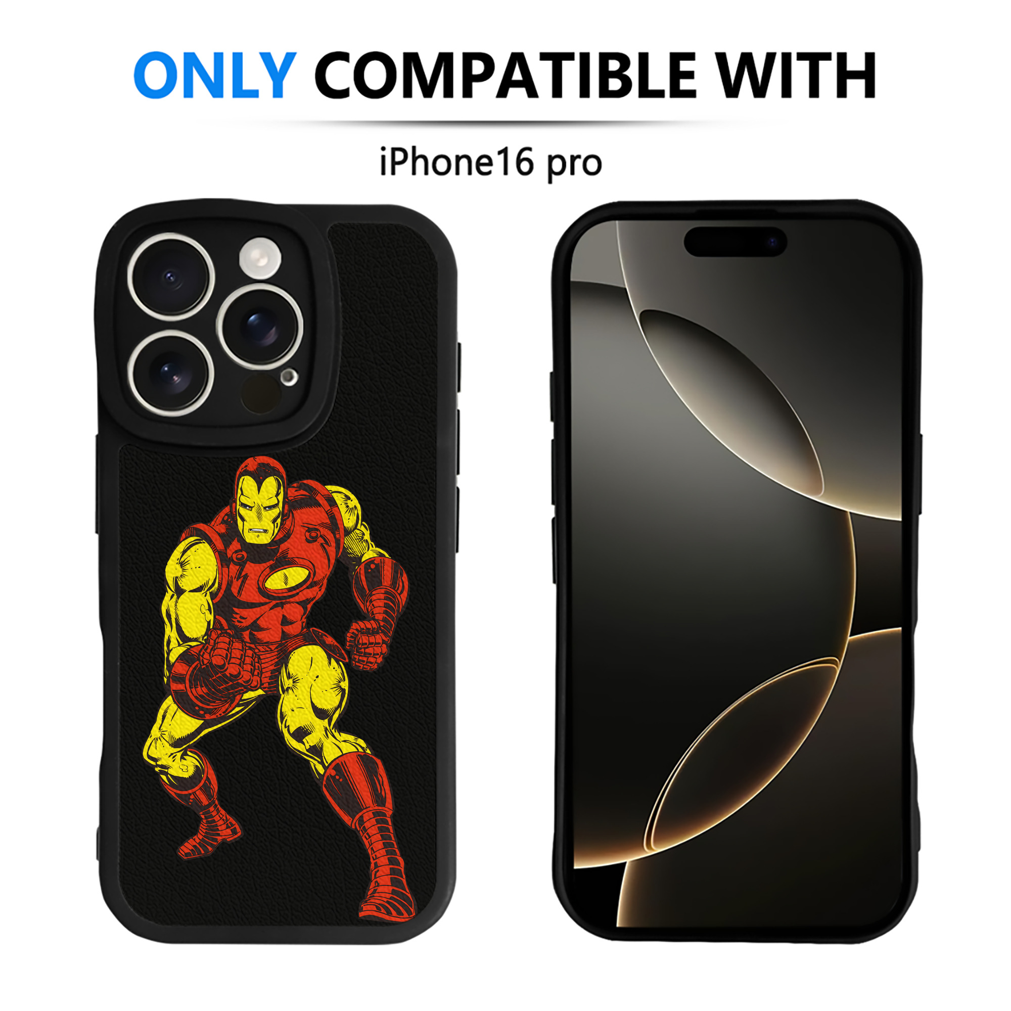 （画像用） アベンジャーズ The Avengers 【iPhone 16シリーズ対応】シリコンスマホケース（レザー調） 材質：シリコン